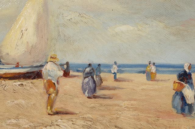 F. Huber Original Oil Painting on Canvas