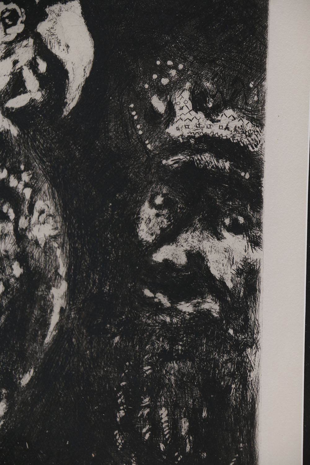 Marc Chagall Etching "The Two Parrots, The King, and The Son"