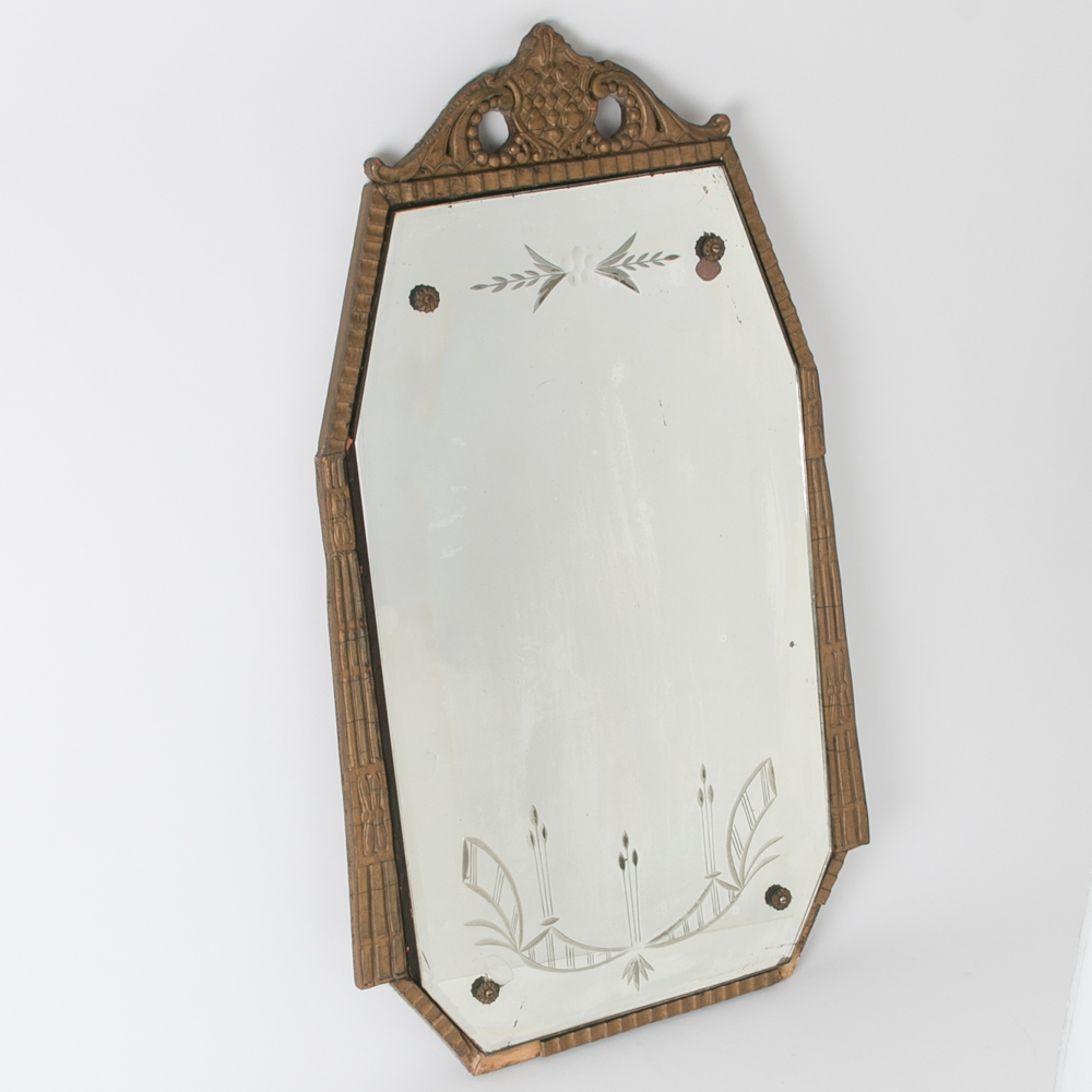 Etched Art Deco Wall Mirror