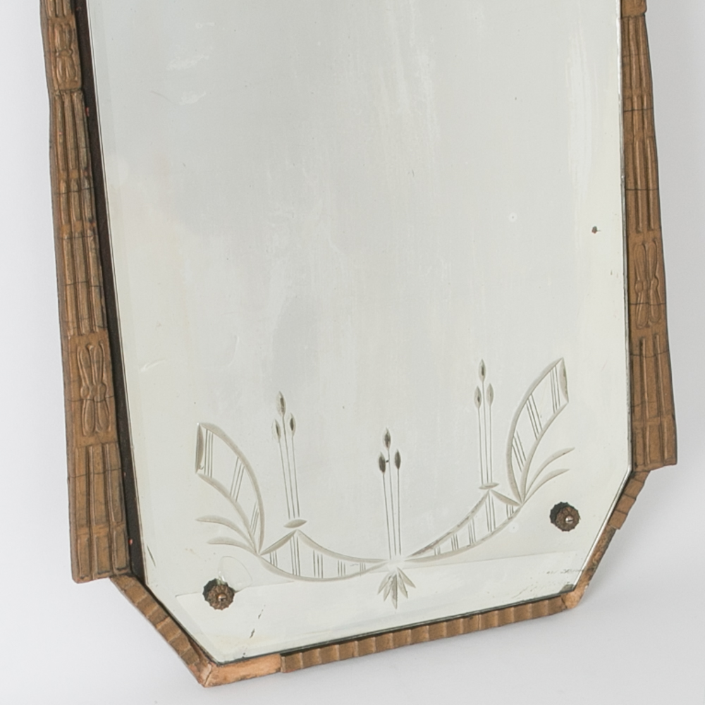 Etched Art Deco Wall Mirror