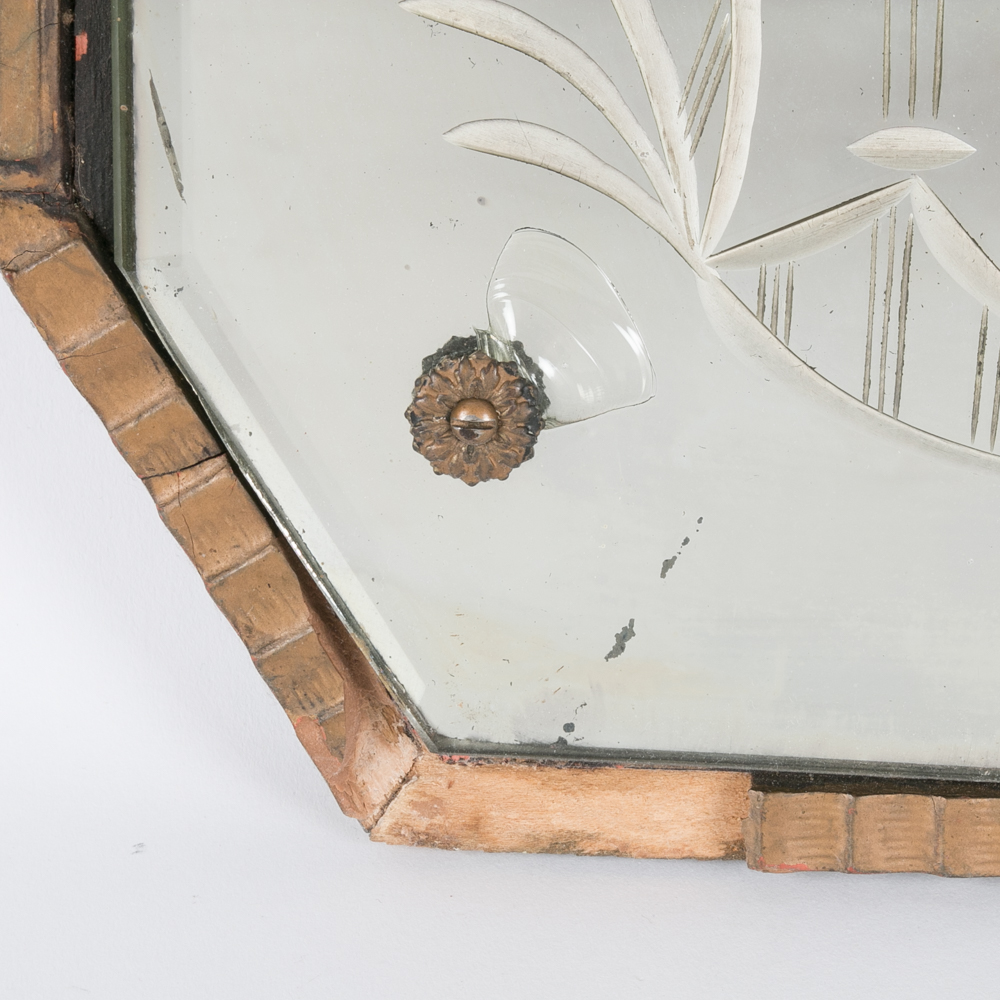 Etched Art Deco Wall Mirror