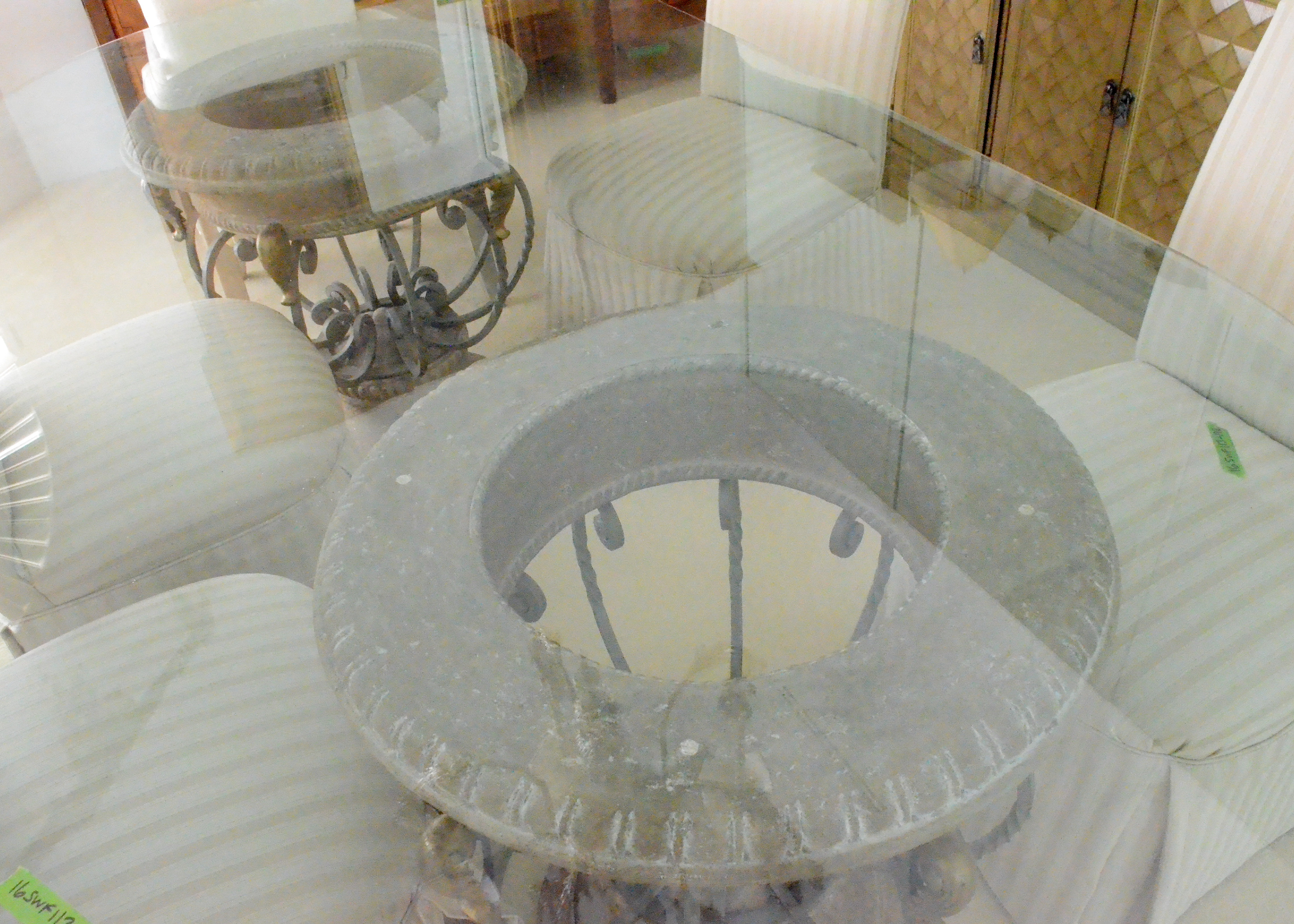 Contemporary Dining Table and Six Chairs