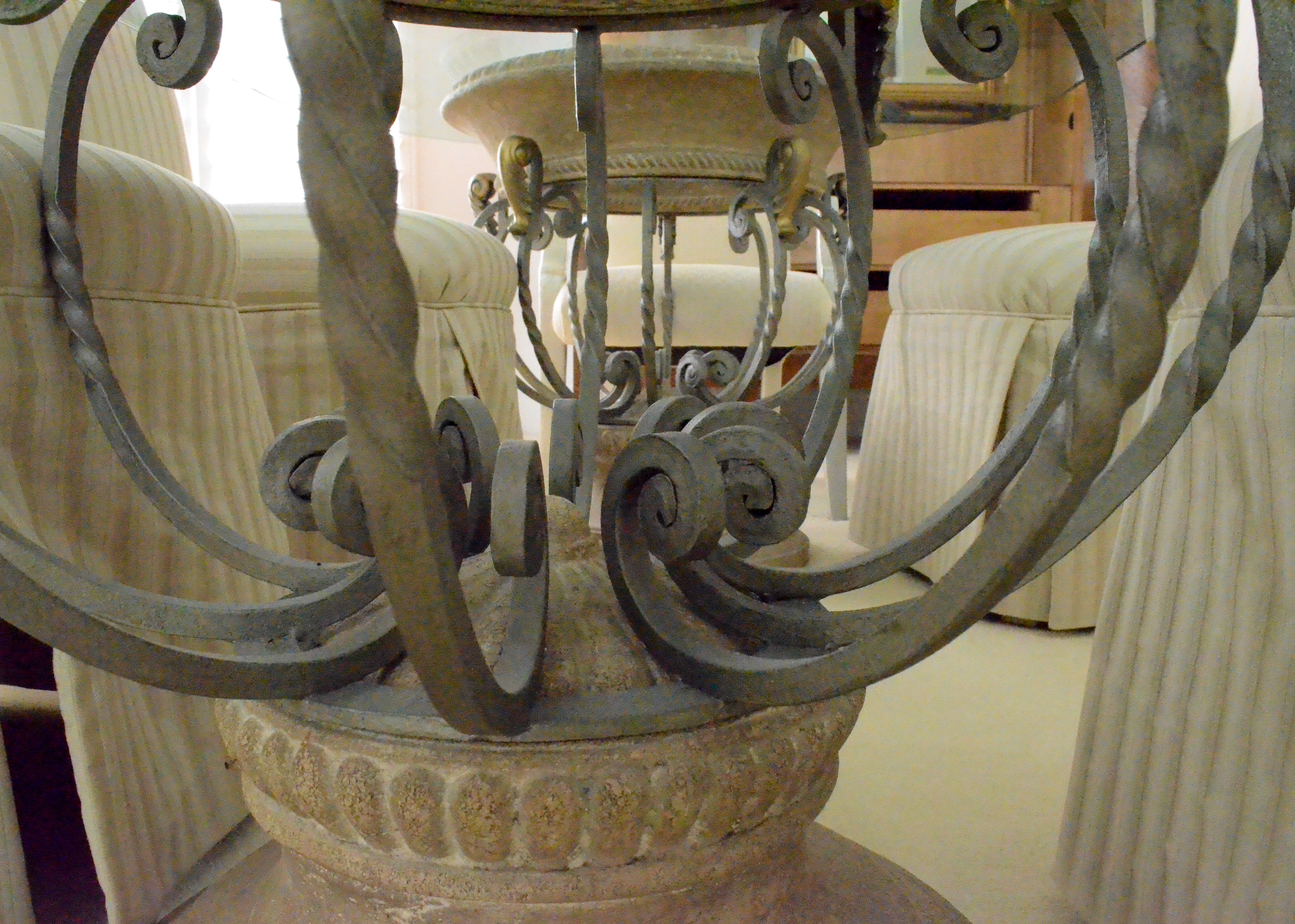 Contemporary Dining Table and Six Chairs