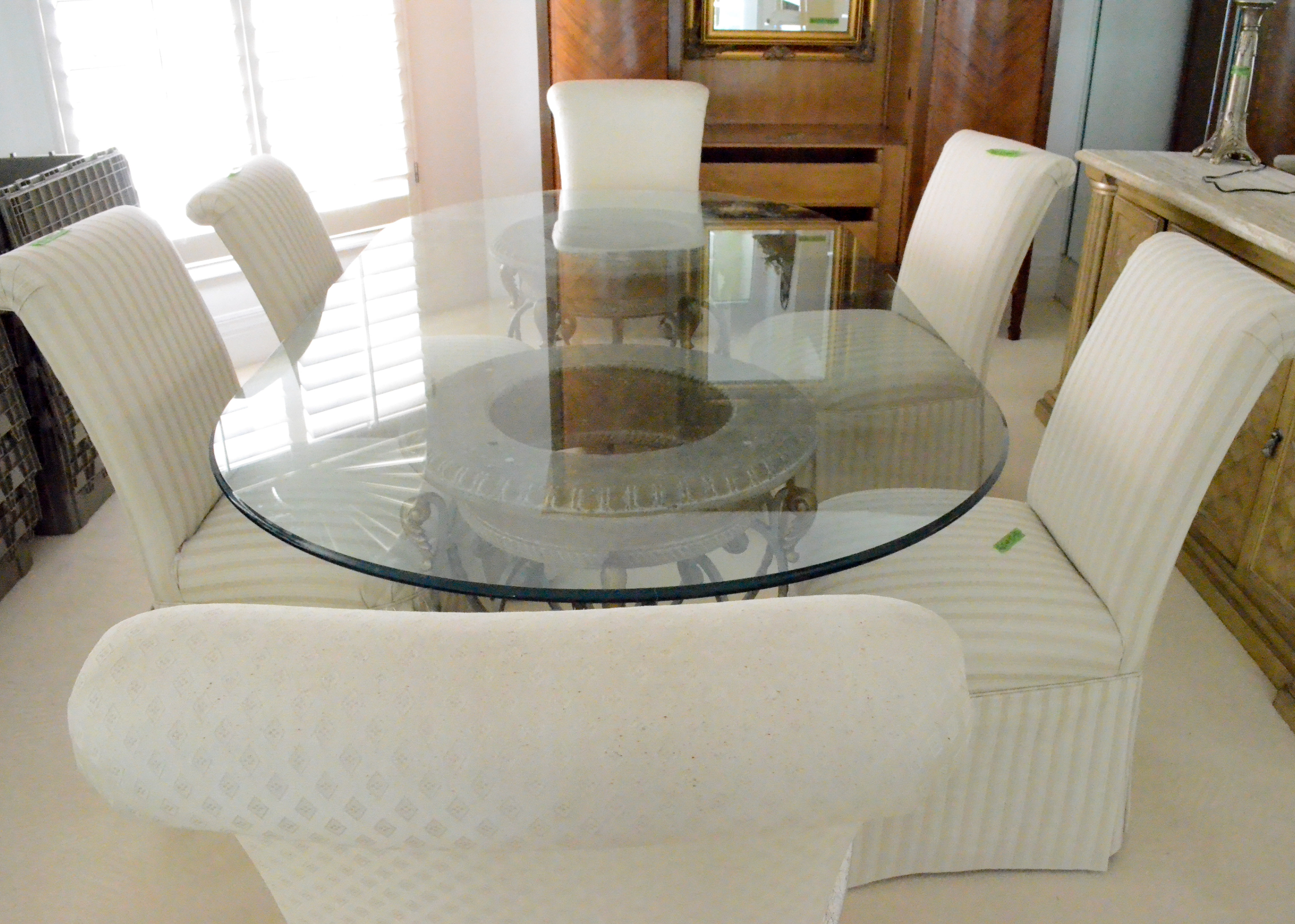 Contemporary Dining Table and Six Chairs