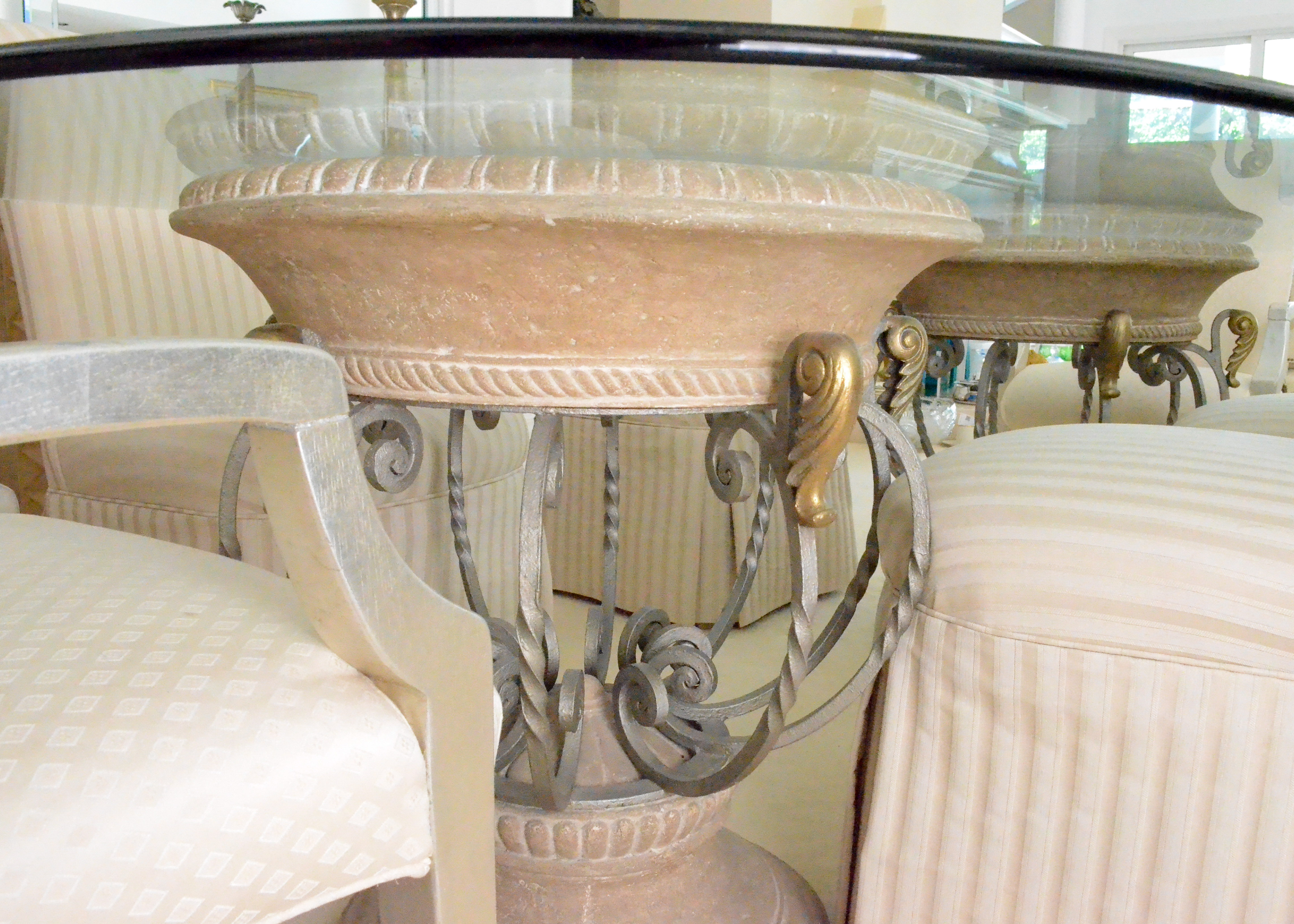 Contemporary Dining Table and Six Chairs