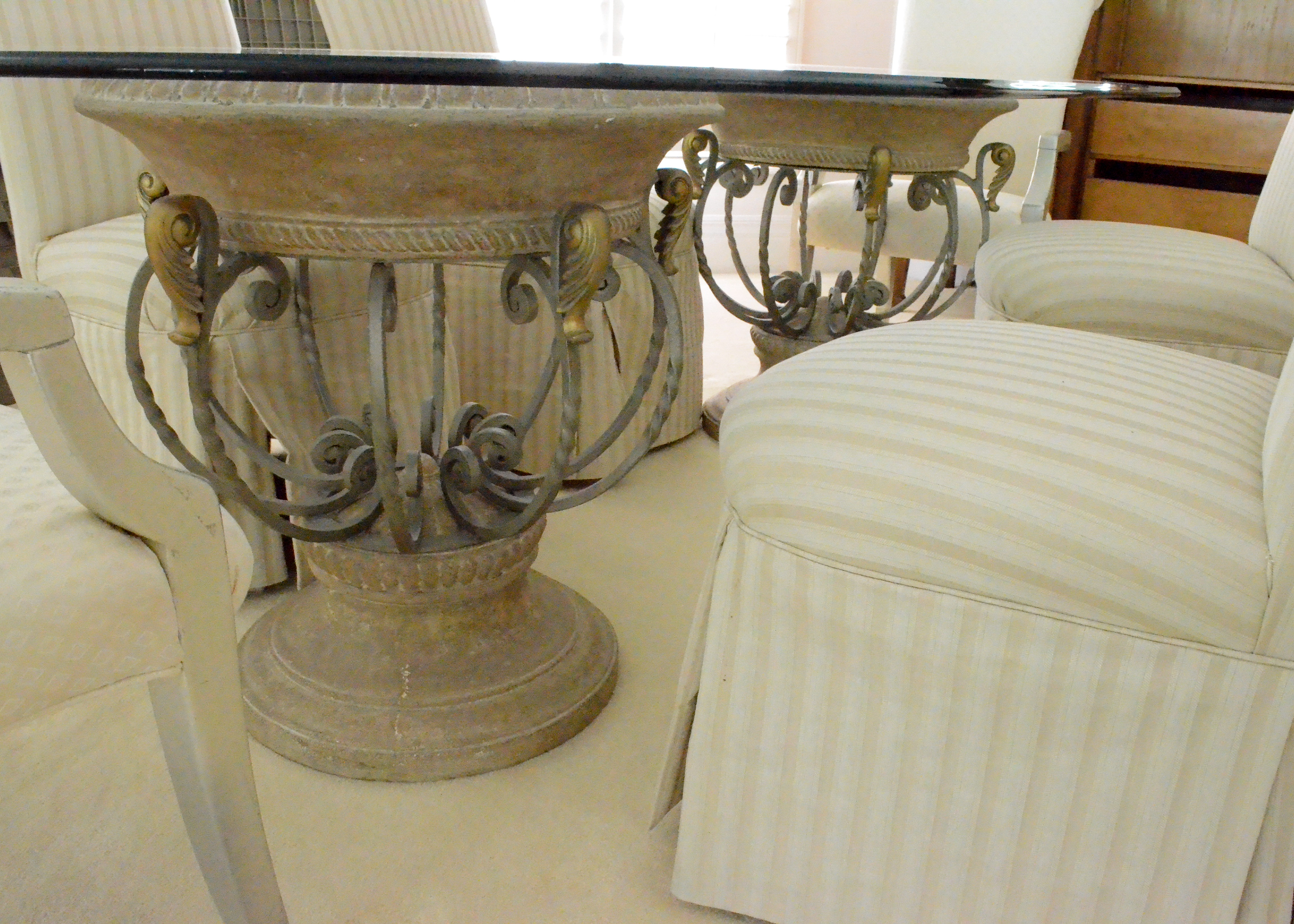 Contemporary Dining Table and Six Chairs