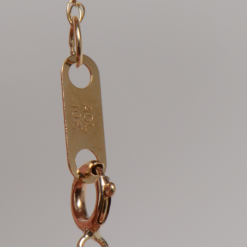 10K Yellow Gold Garnet Diamond Heart Pendant Necklace