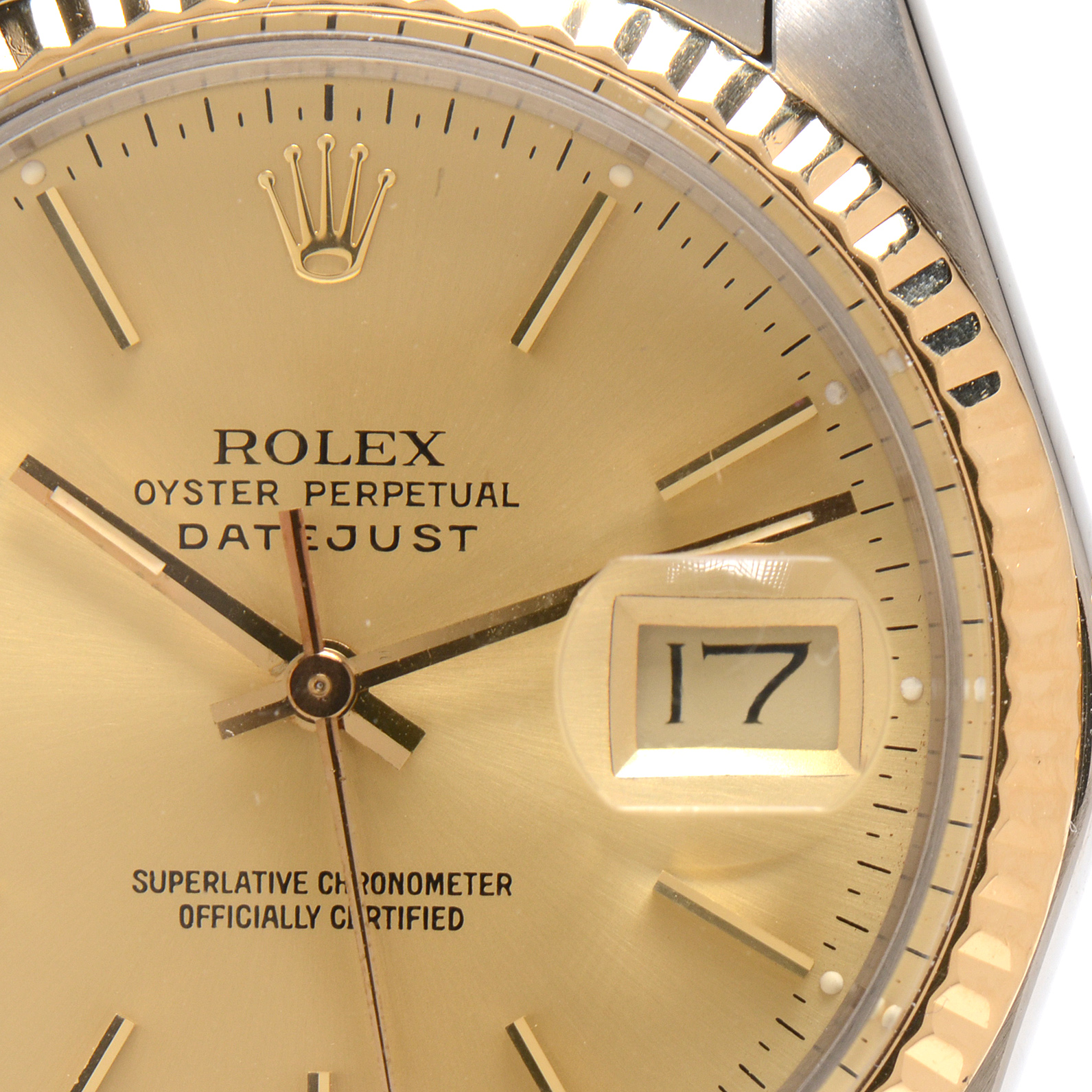 Men's Rolex Perpetual Datejust 36mm 18K Gold and Steel Champagne Index Automatic Watch