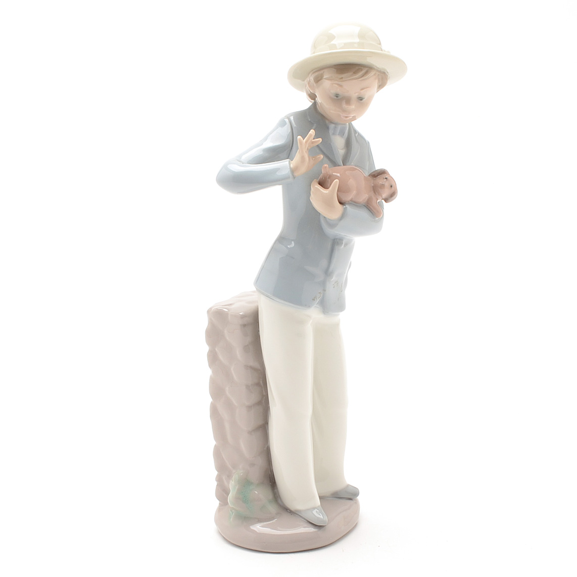 Lladro NAO Daisa Boy with Puppy Figurine
