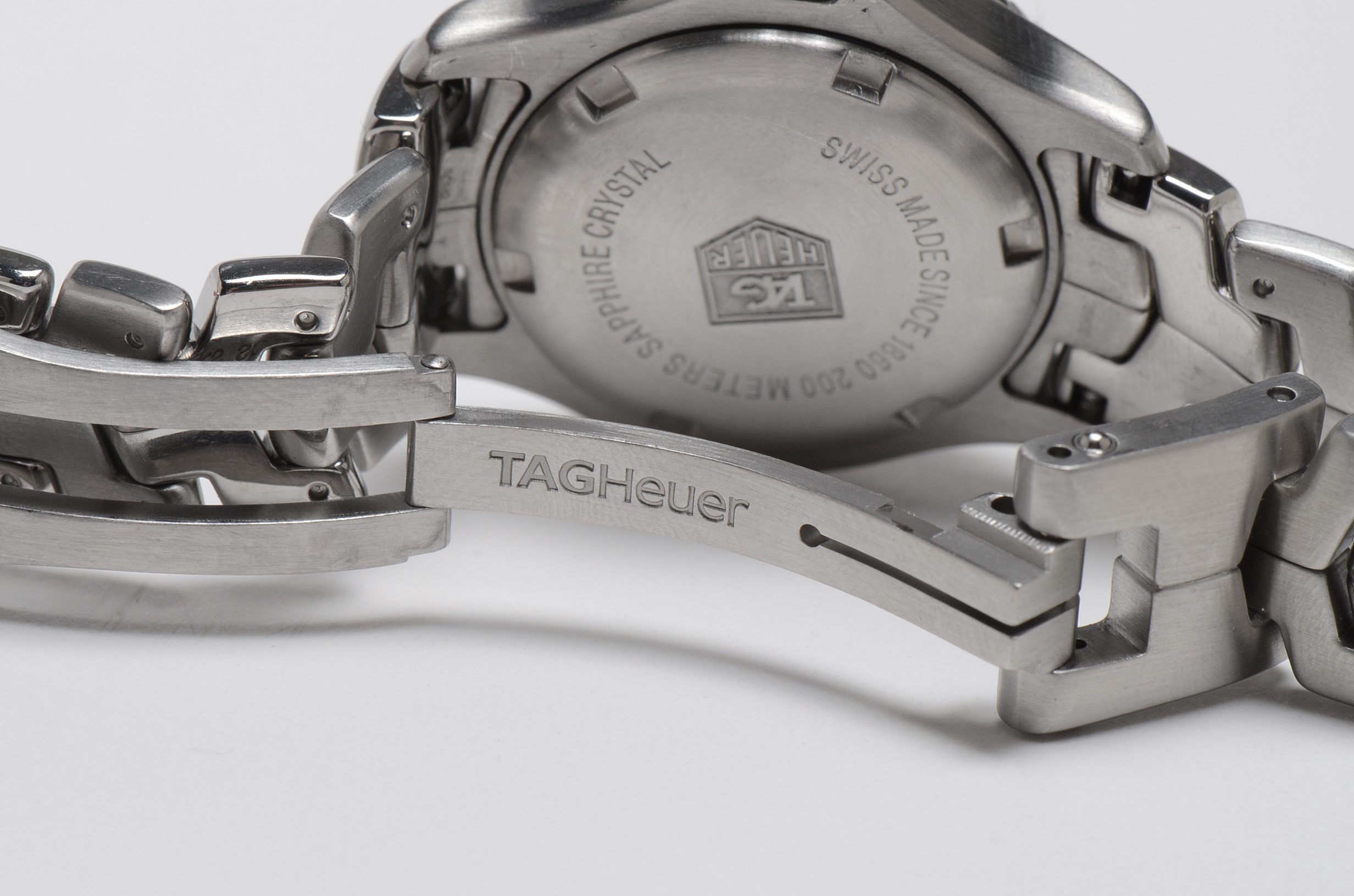 Women's Tag Heuer Link Factory Pink Mother of Pearl Diamond Dial Stainless Steel Quartz Watch