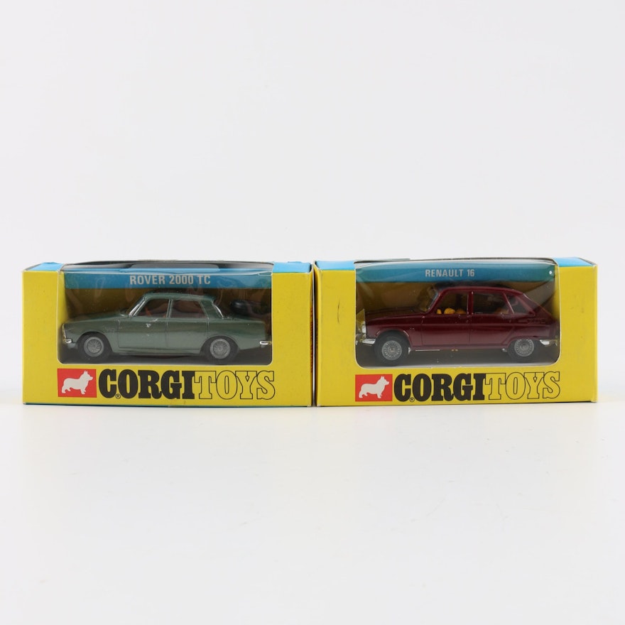 Pair of Corgi Toys European Cars in Original Packaging.