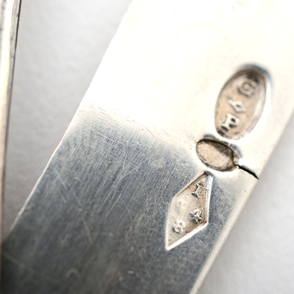 Antique Sterling Silver Single Blade Pocket Knife