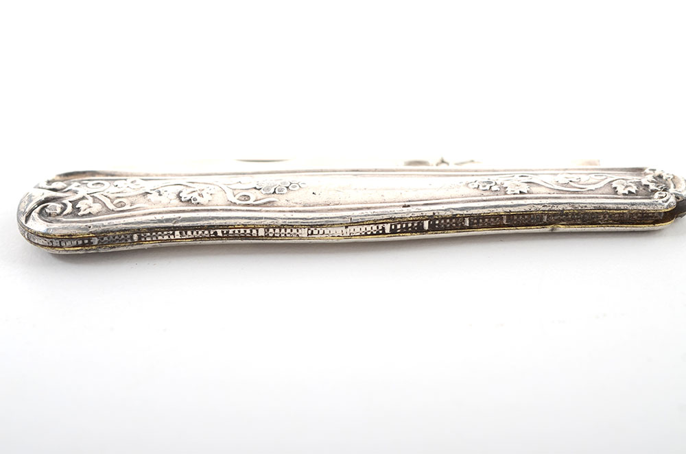 Antique Sterling Silver Single Blade Pocket Knife