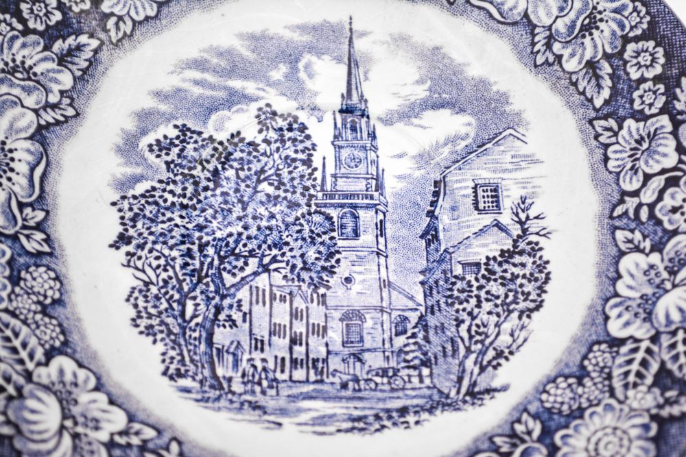 Collection of Staffordshire "Liberty Blue" China