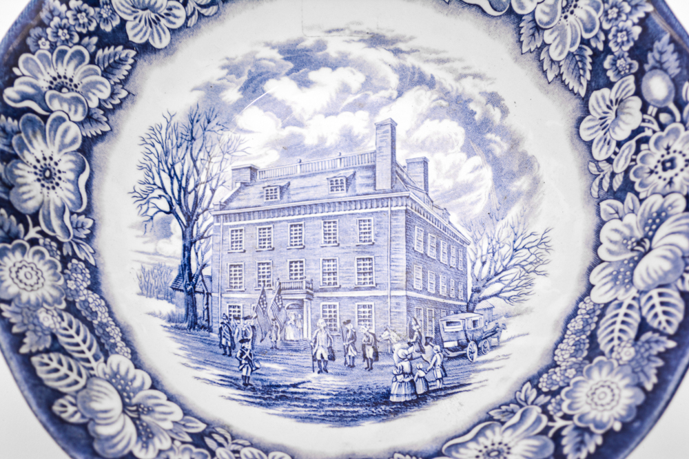 Collection of Staffordshire "Liberty Blue" China
