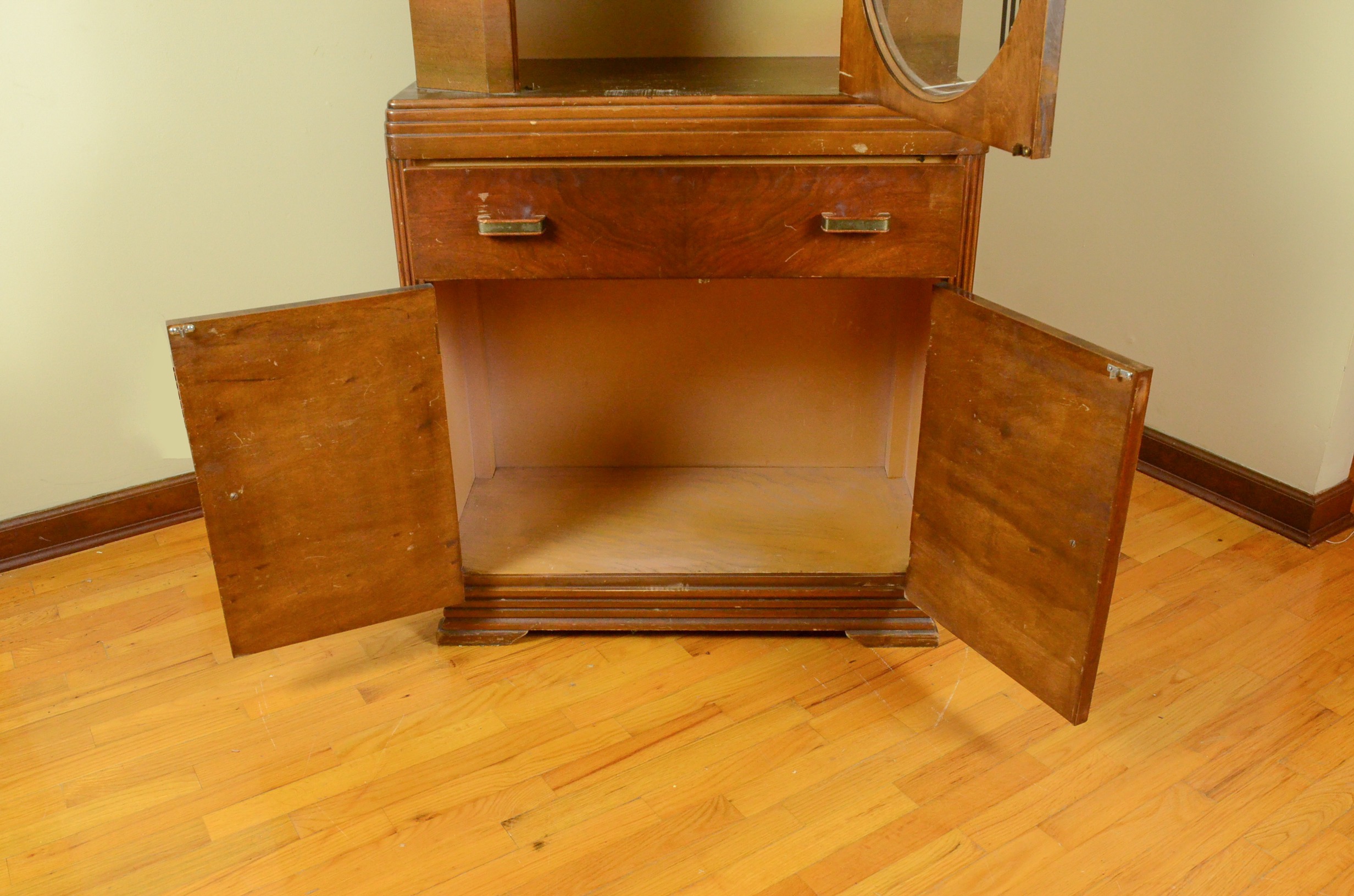 Circa 1930s Art Deco China Cabinet