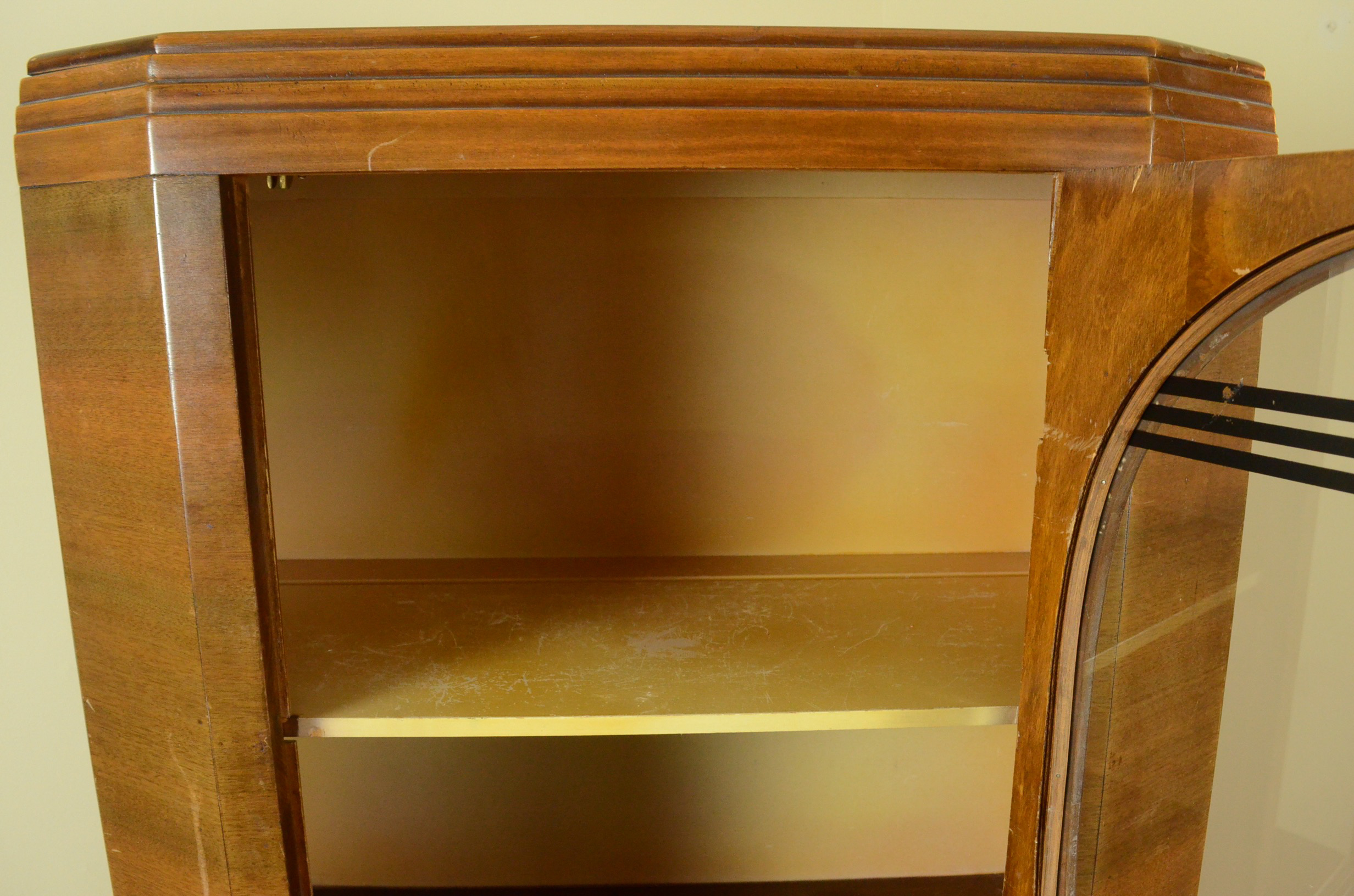 Circa 1930s Art Deco China Cabinet