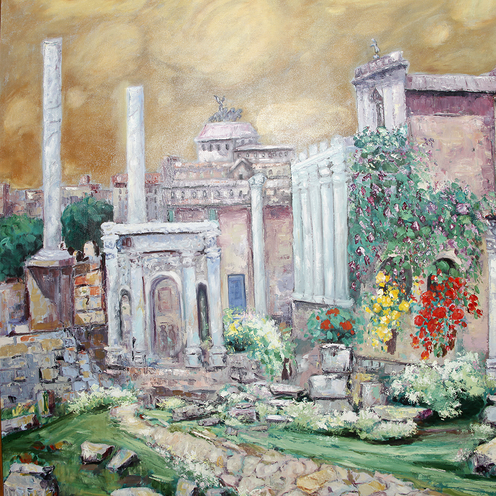 Soo Cha Griffith Original Oil "Roman Decline"