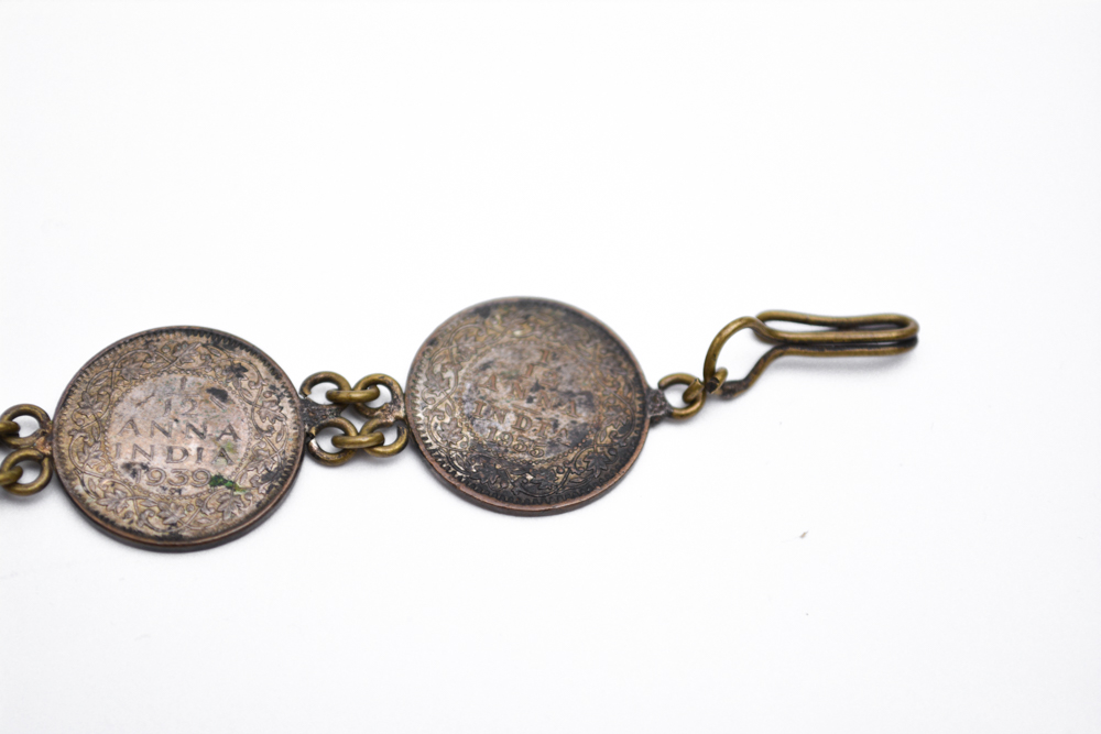 Vintage British India Coin Bracelet