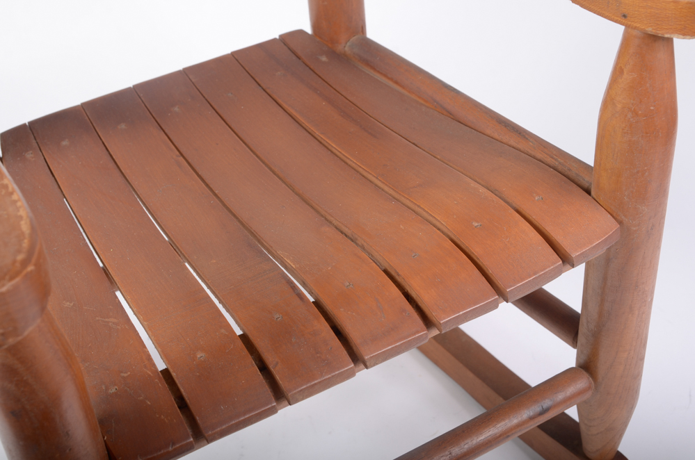 Child's Vintage Slat Seat Rocking Chair