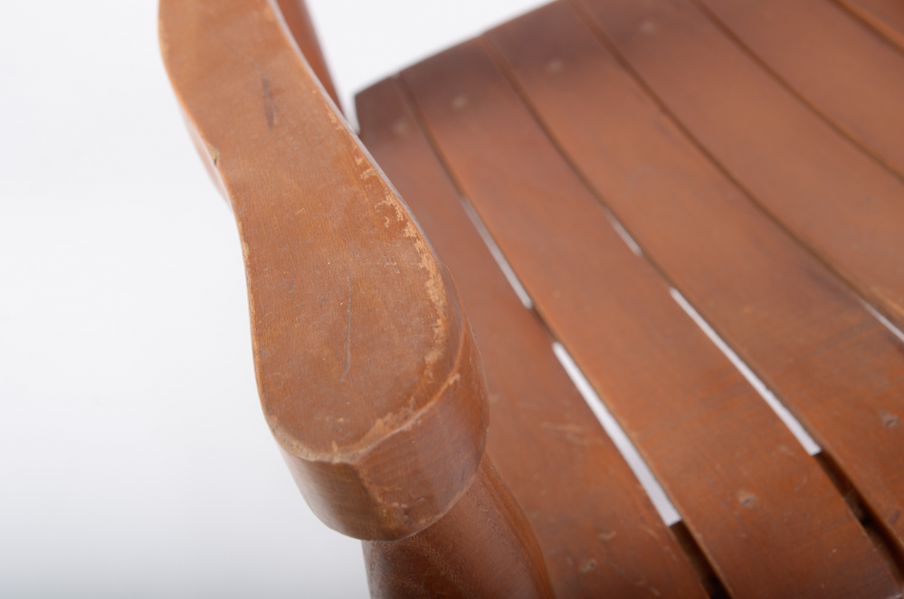 Child's Vintage Slat Seat Rocking Chair