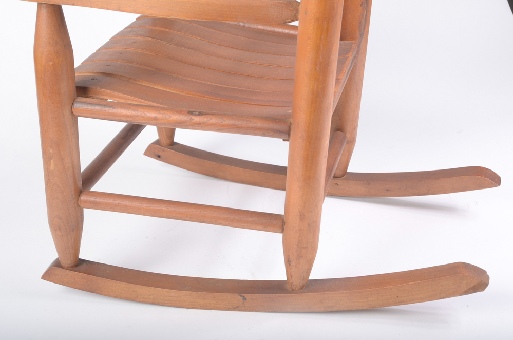 Child's Vintage Slat Seat Rocking Chair