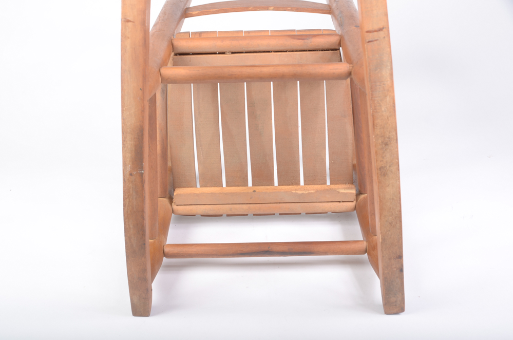 Child's Vintage Slat Seat Rocking Chair