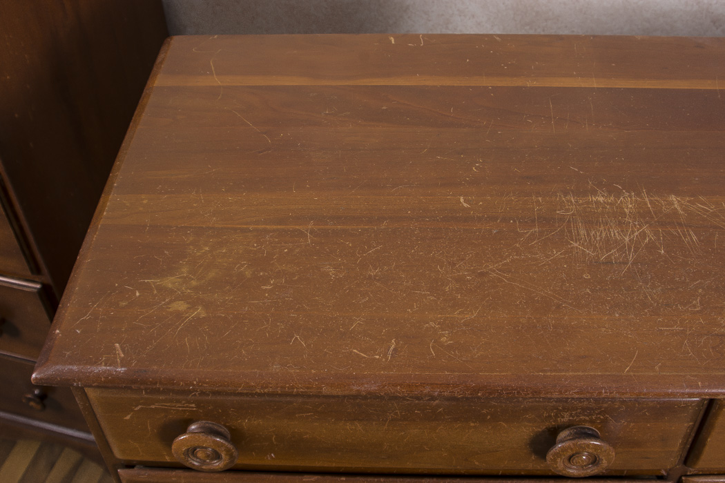 Cherry Wood Chest of Drawers By Crawford Furniture