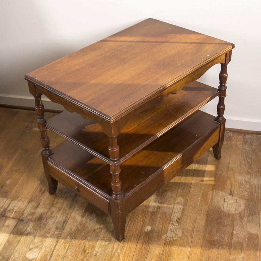 Two -Tiered Wood Accent Table