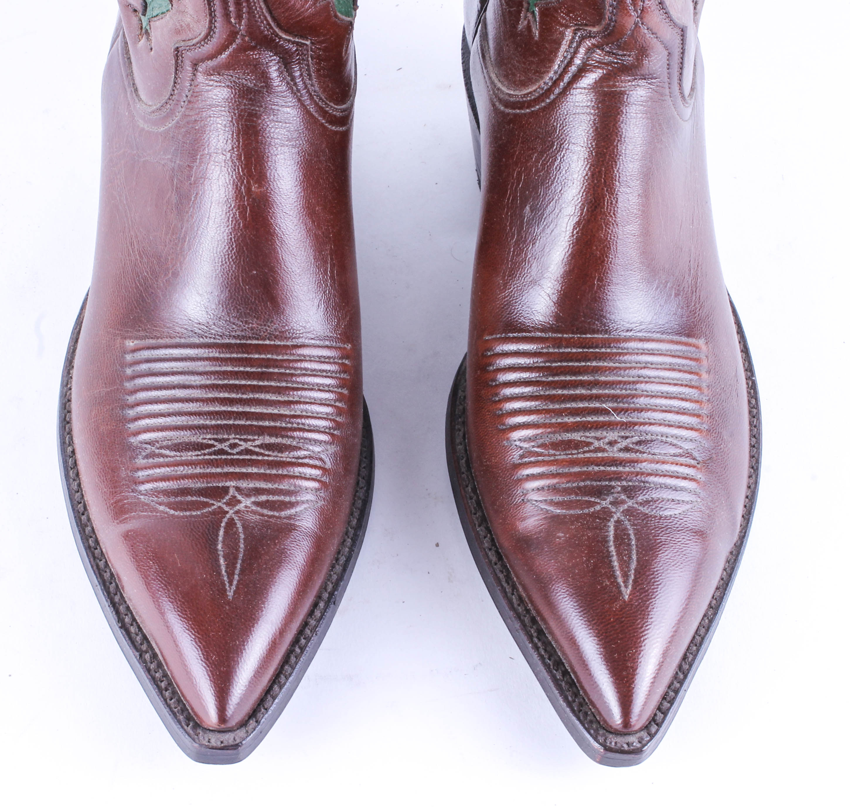 Men's Lucchese Leather Boots with Longhorn and Cacti Designs