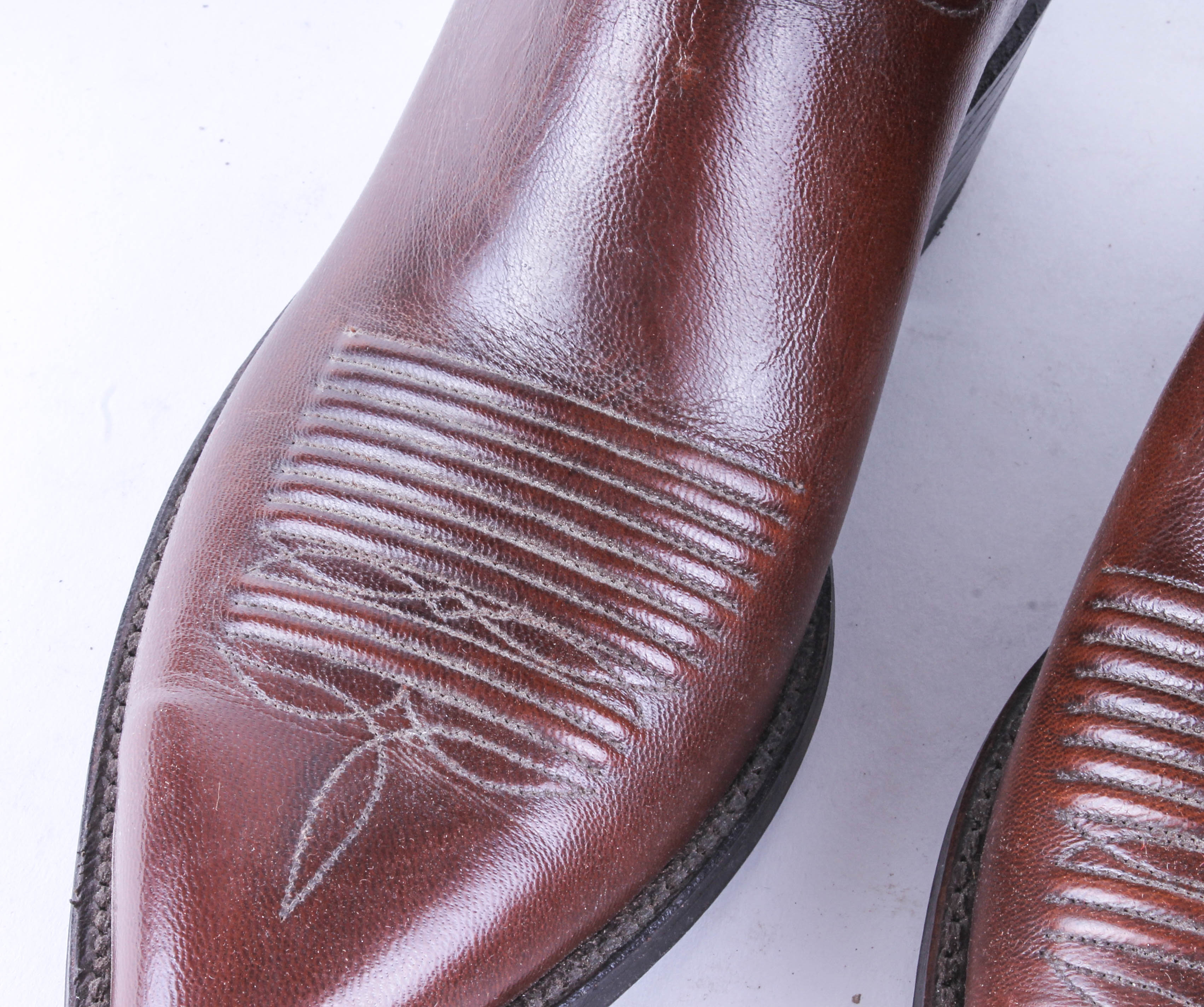 Men's Lucchese Leather Boots with Longhorn and Cacti Designs