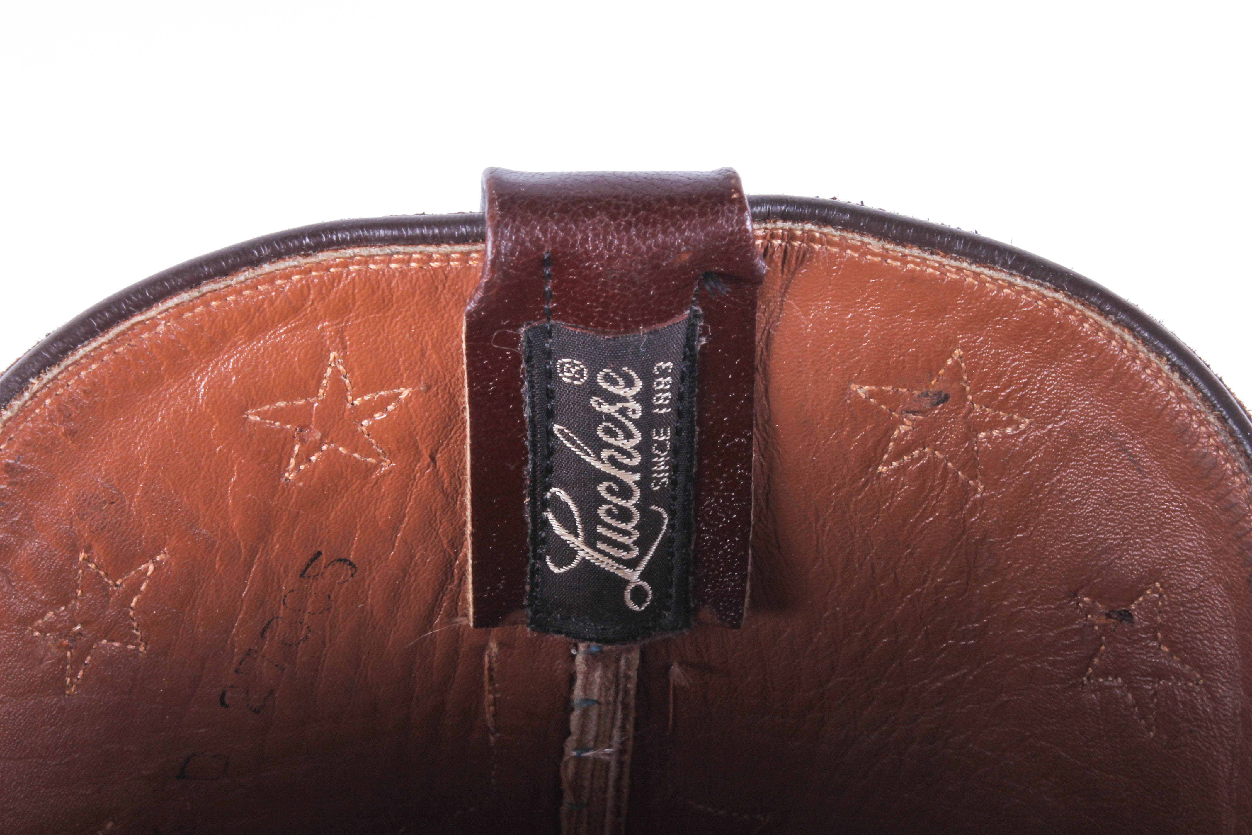 Men's Lucchese Leather Boots with Longhorn and Cacti Designs