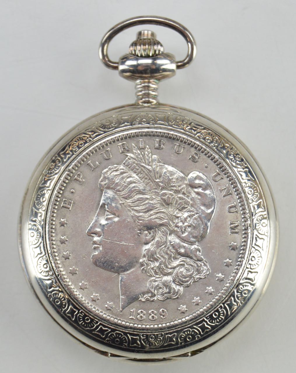 1889 Morgan Silver Dollar Pocket Watch from the American Historic Society