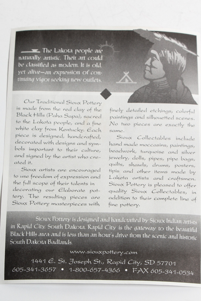 Lakota Sioux Pottery Collection
