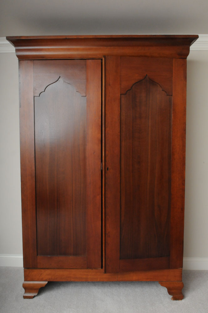 Vintage Early American Style Walnut Armoire