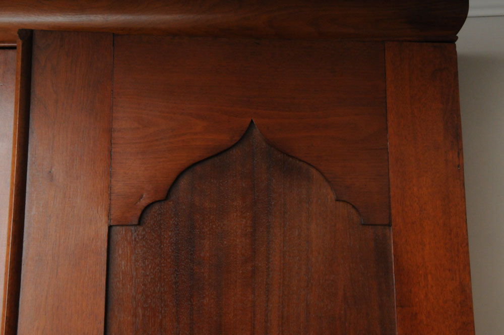 Vintage Early American Style Walnut Armoire