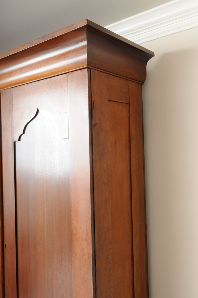 Vintage Early American Style Walnut Armoire