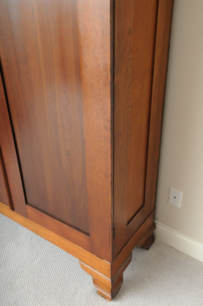 Vintage Early American Style Walnut Armoire