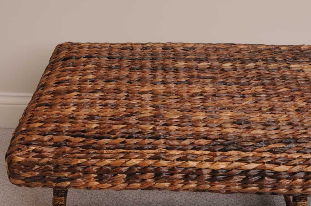 Brown Wicker Bench