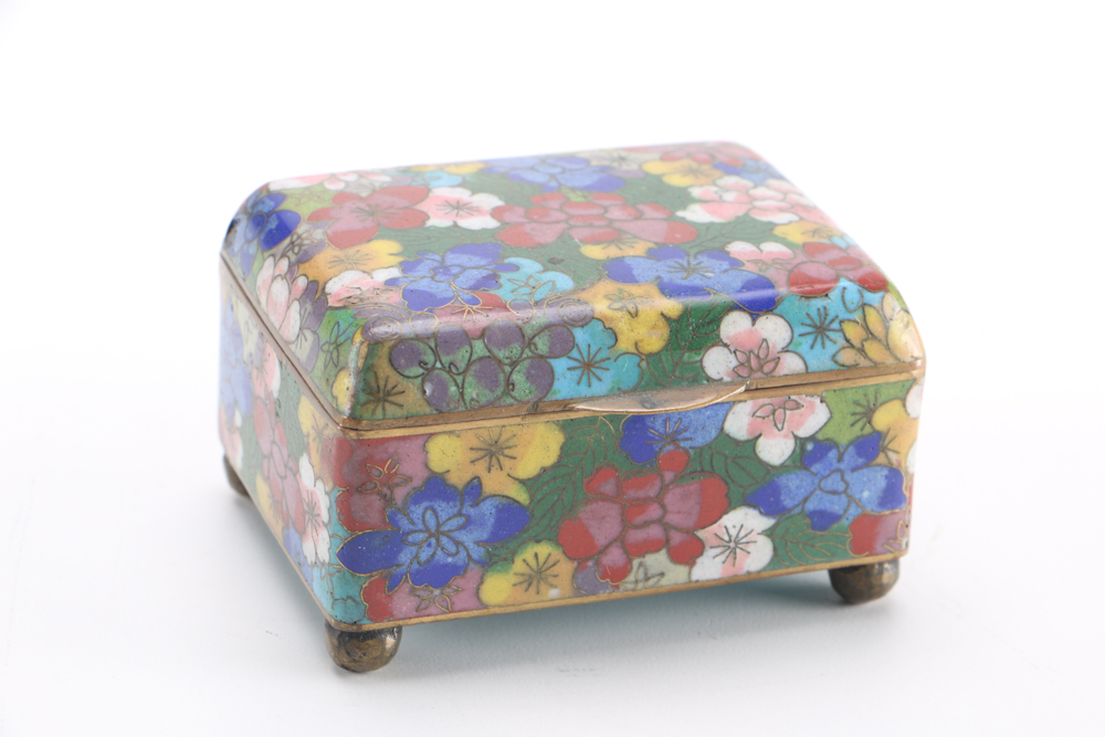 Hand-Painted Chinese Cloisonné Decor and Dishes