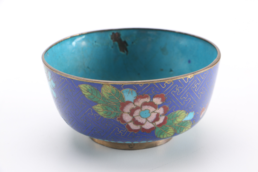 Hand-Painted Chinese Cloisonné Decor and Dishes