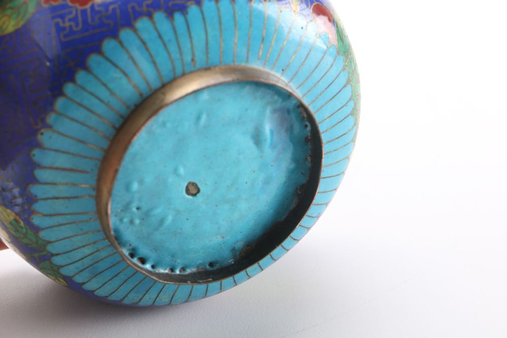 Hand-Painted Chinese Cloisonné Decor and Dishes