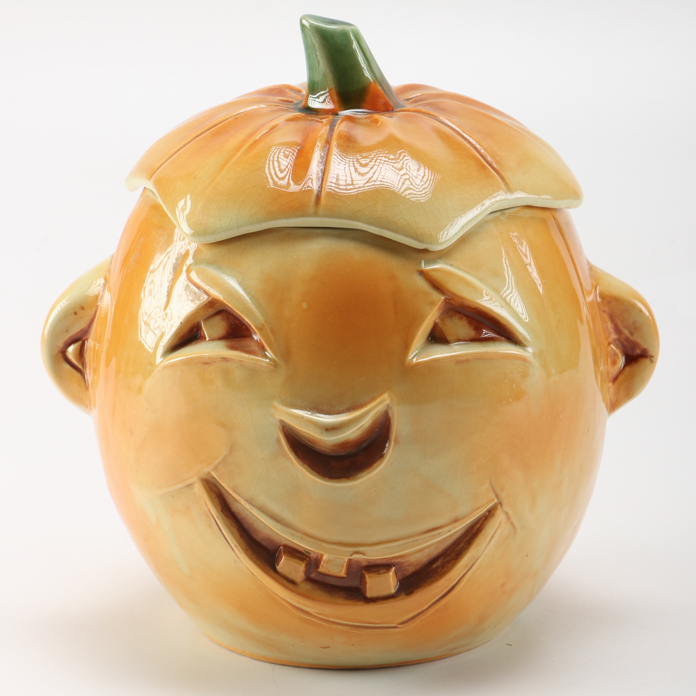 Circa 1955 McCoy Pottery Jack-o-Lantern Cookie Jar