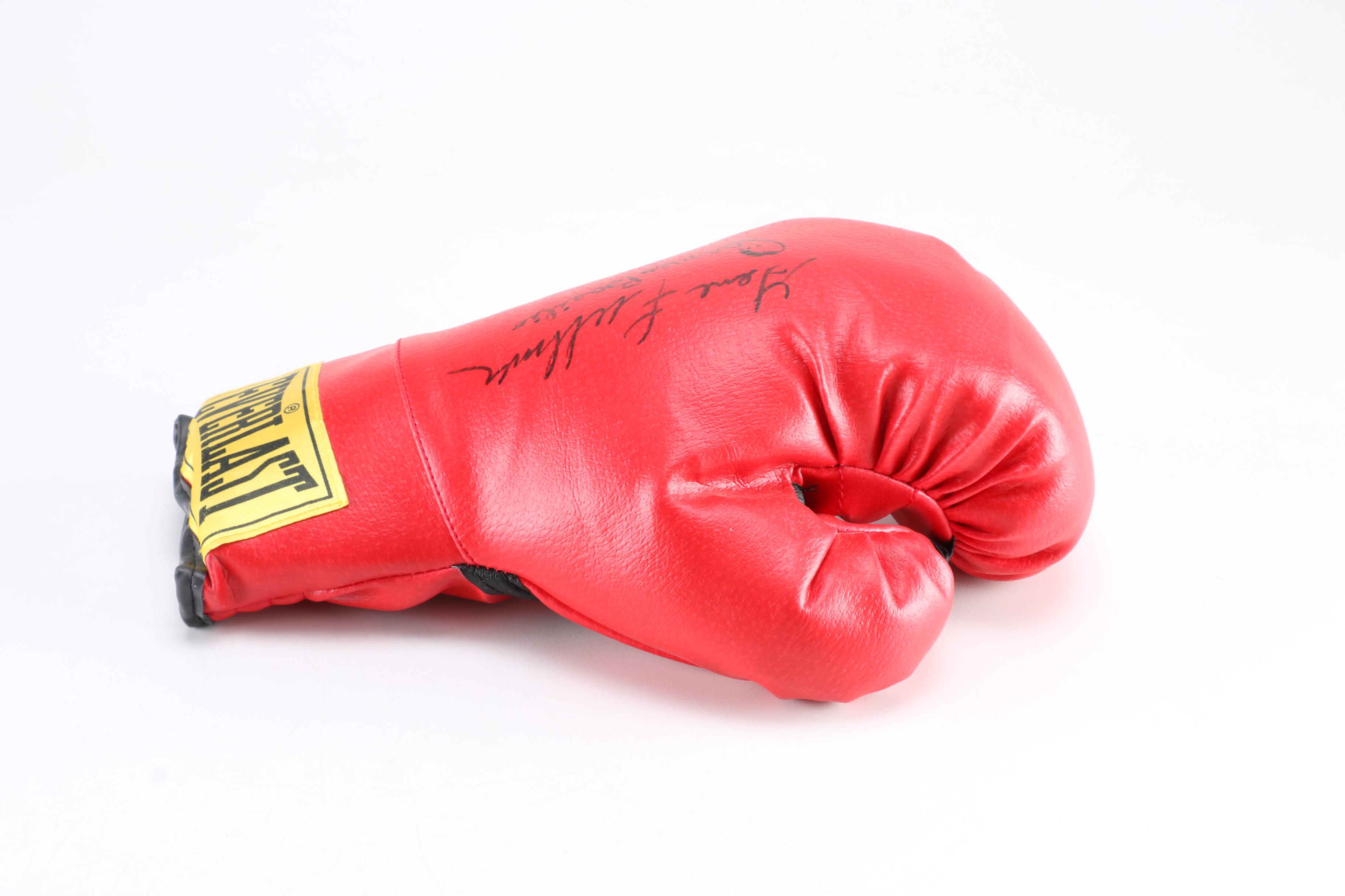 Gene Fullmer and Carmen Basilio Autographed Boxing Glove