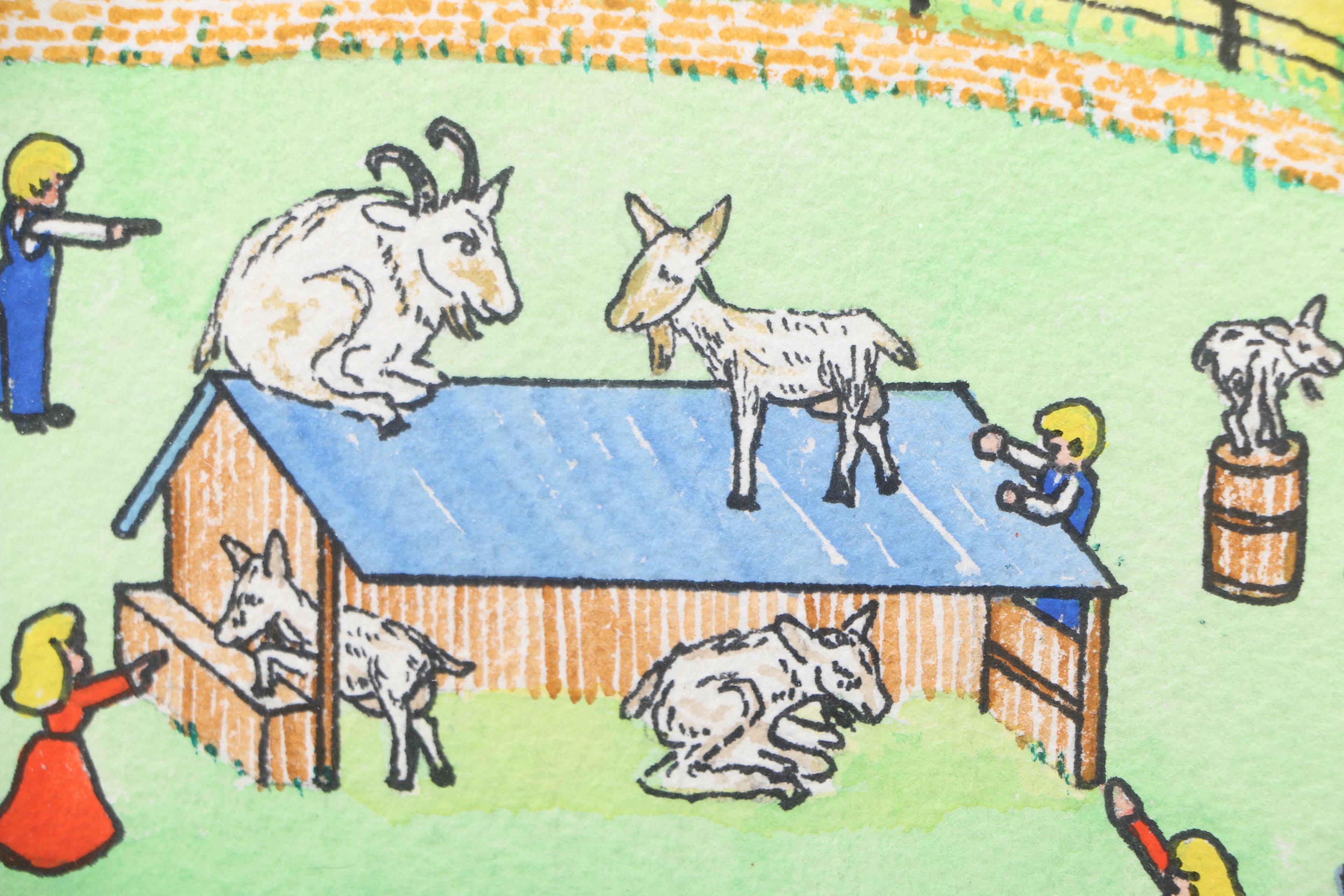 Frances (Grandma Fran) Currey Watercolor "Rural Living"