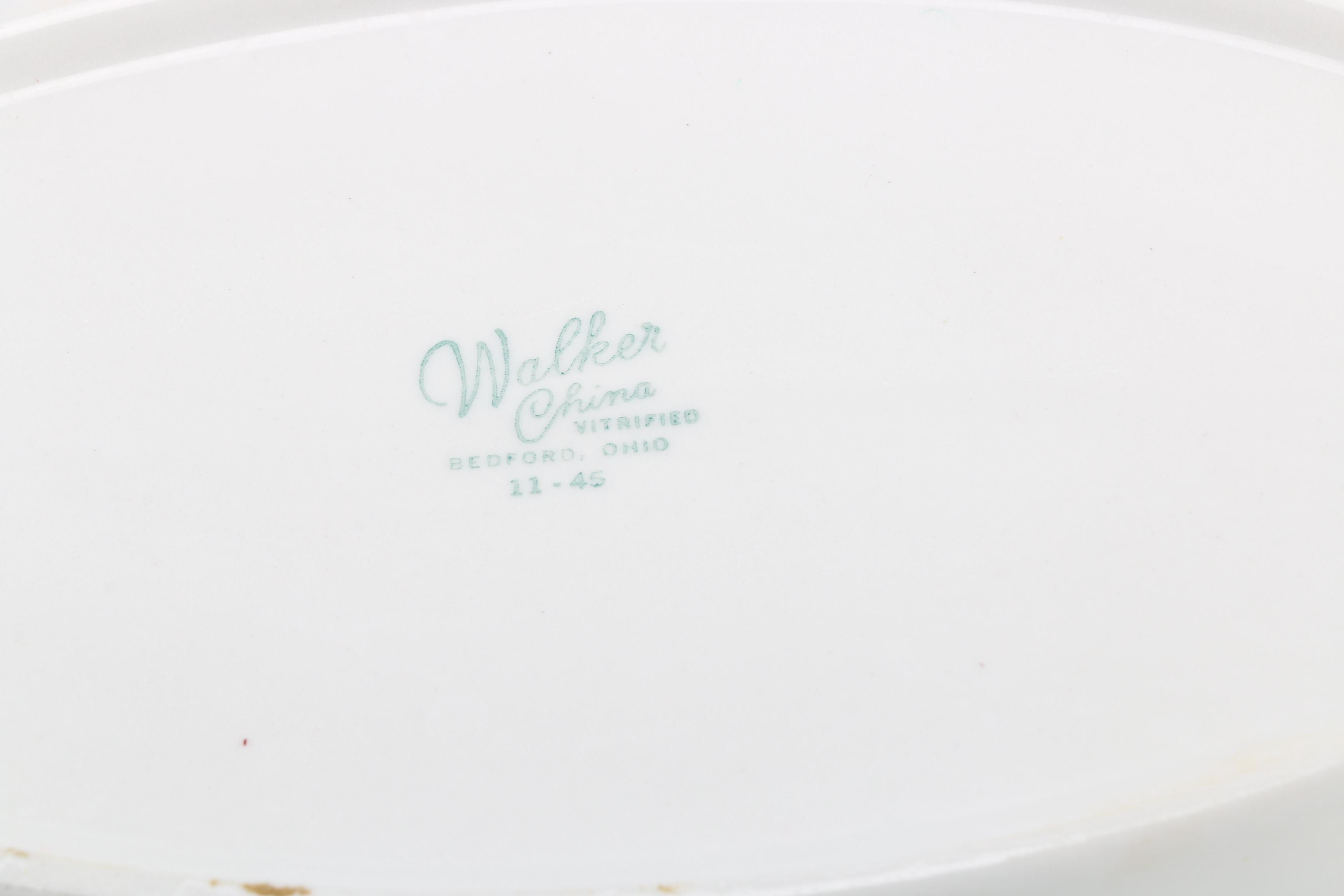 Late 1940s to Early 1950 Walker China Dishes