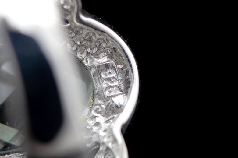 Sterling Silver and Green Rock Crystal Ring