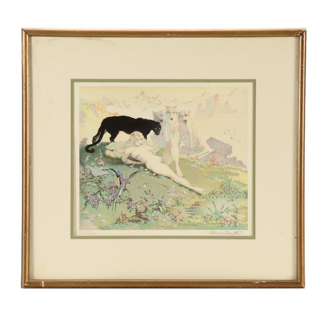 Frank Frazetta Signed 1970 Limited Edition Offset Lithograph "Golden Girl"