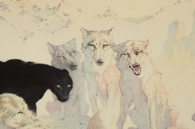 Frank Frazetta Signed 1970 Limited Edition Offset Lithograph "Golden Girl"