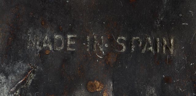 Vintage Hanging Metal Relief Plaque of Madonna and Child